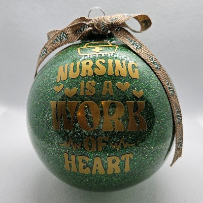 Nursing Is A Work Of Heart Ornament