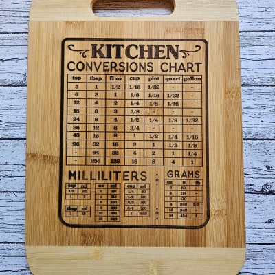 Conversion Chart Cutting Board