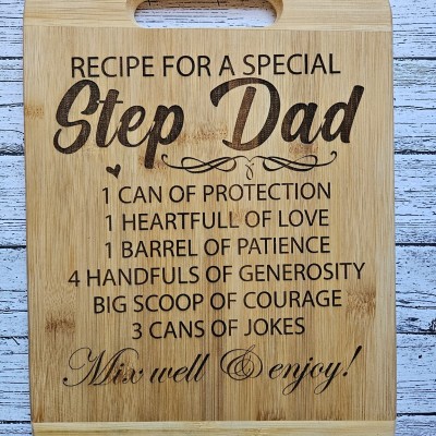 Recipe For A Special Step Dad Cutting Board