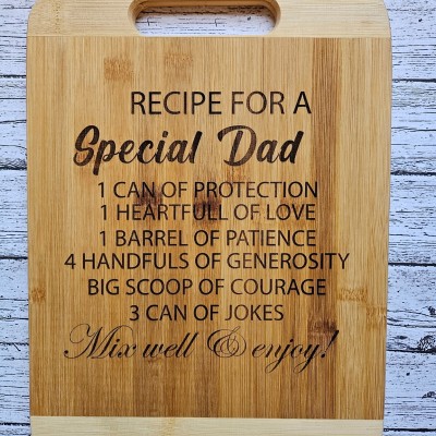 Recipe For A Special Dad Cutting Board