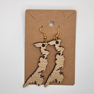 P.E.I. Map Earrings