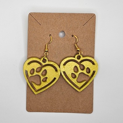 Pawprint Heart Earrings