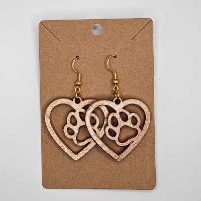 Pawprint Heart Earrings