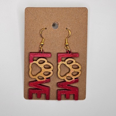 Pawprint Love Earrings