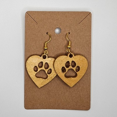 Pawprint Heart Earrings